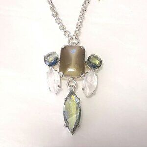 CAMEE opalite and tourmaline Swarovski Crystal pendant necklace 🆕